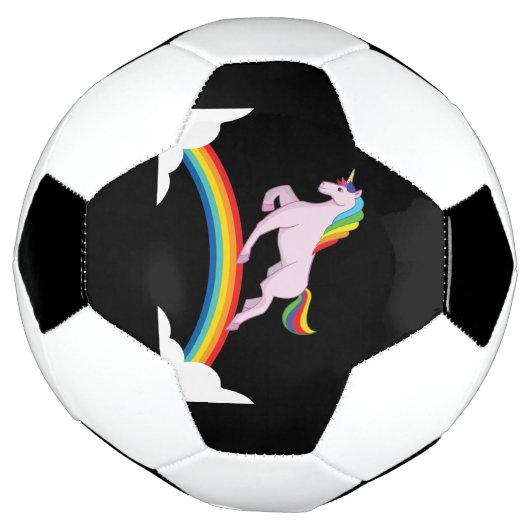 Einhorn mit Regenbogen Fußball (Gedreht)