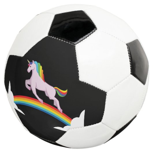 Einhorn mit Regenbogen Fußball (Dreiviertel)