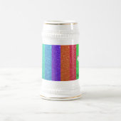 Einhorn mit Regenbogen-Glitzer-Streifen Bierglas (Mittel)
