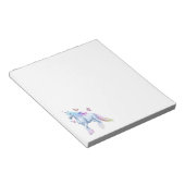 Einhorn mit Regenbogen Notizblock (angewinkelt)