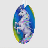 Einhorn mit Regenbogen Ornament (Vorderseite)