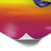 Einhorn mit Regenbogen Poster (Ecke)