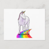 Einhorn mit Regenbogen Postkarte (Vorderseite)