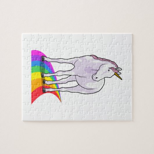 Einhorn mit Regenbogen Puzzle (Horizontal)
