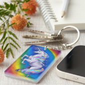 Einhorn mit Regenbogen Schlüsselanhänger (Vorderseite rechts)