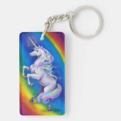 Einhorn mit Regenbogen Schlüsselanhänger (Rückseite)