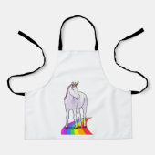 Einhorn mit Regenbogen Schürze (Vorderseite)