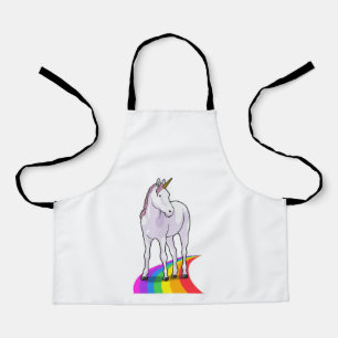 Einhorn mit Regenbogen Schürze