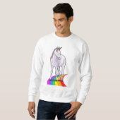Einhorn mit Regenbogen Sweatshirt (Vorne ganz)