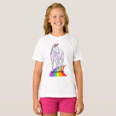 Einhorn mit Regenbogen T-Shirt (Vorne ganz)