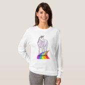 Einhorn mit Regenbogen T-Shirt (Vorne ganz)