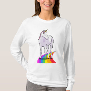 Einhorn mit Regenbogen T-Shirt