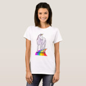 Einhorn mit Regenbogen T-Shirt (Vorne ganz)