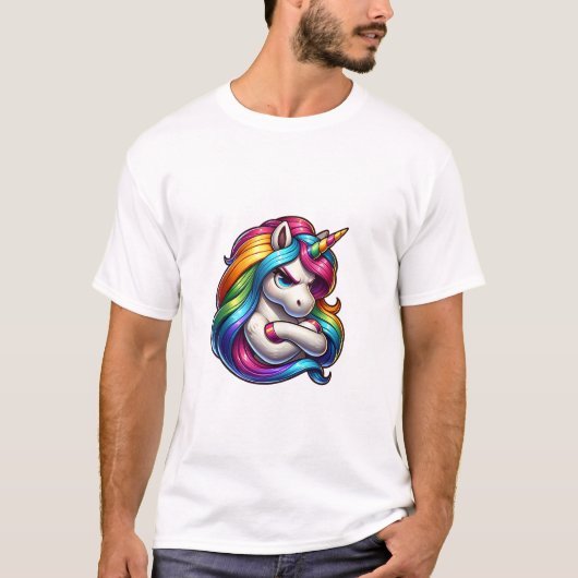 Einhorn mit Regenbogenmähne Kunst Tank Top (Vorderseite)