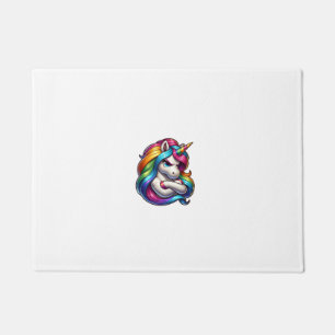 Einhorn mit Regenbogenmähne Kunst Tank Top Fußmatte