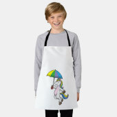 Einhorn mit Regenschirm Schürze (Getragen)