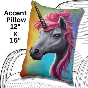 Einhorn mit rosa Mane Dekokissen