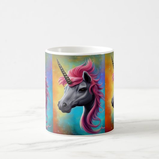 Einhorn mit rosa Mane Kaffeetasse (Mittel)