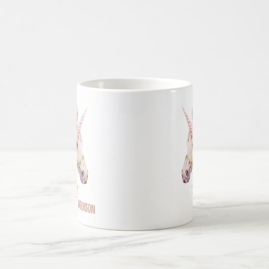 Einhorn mit Rose Kaffeetasse (Mittel)