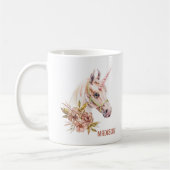 Einhorn mit Rose Kaffeetasse (Links)
