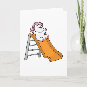 Einhorn mit Schaukel Karte