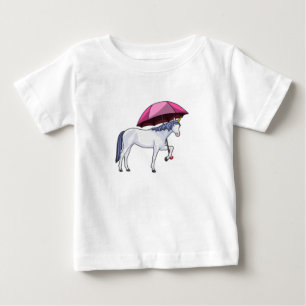Einhorn mit Schirm Baby T-shirt
