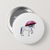 Einhorn mit Schirm Button (Vorne & Hinten)