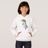 Einhorn mit Schirm Hoodie (Vorne ganz)