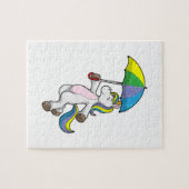 Einhorn mit Schirm Puzzle (Horizontal)