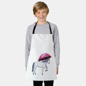 Einhorn mit Schirm Schürze (Getragen)