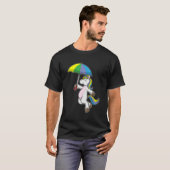 Einhorn mit Schirm T-Shirt (Vorne ganz)