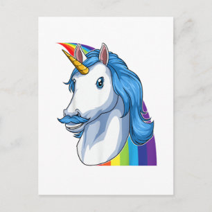 Einhorn mit Schnurrbart Dadacorn Dadicorn Einhorn  Postkarte
