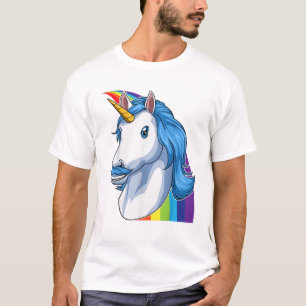 Einhorn mit Schnurrbart Dadacorn Dadicorn Einhorn  T-Shirt