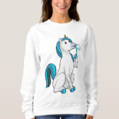 Einhorn mit Seifenblasen Sweatshirt (Vorderseite)