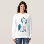 Einhorn mit Seifenblasen Sweatshirt (Vorne ganz)