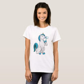 Einhorn mit Seifenblasen T-Shirt (Vorne ganz)