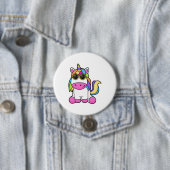 Einhorn mit Sonnenbrille Button (Beispiel)