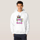 Einhorn mit Sonnenbrille Hoodie (Vorne ganz)