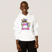 Einhorn mit Sonnenbrille Hoodie (Vorne ganz)
