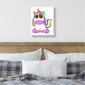Einhorn mit Sonnenbrille Leinwanddruck (Insitu (Schlafzimmer))