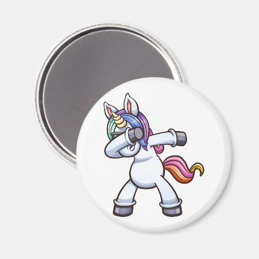 Einhorn mit Sonnenbrille Magnet (Vorderseite/Rückseite)
