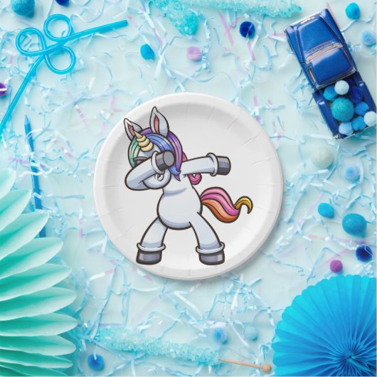 Einhorn mit Sonnenbrille Pappteller (Party)