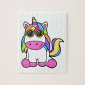 Einhorn mit Sonnenbrille Puzzle (Vertikal)
