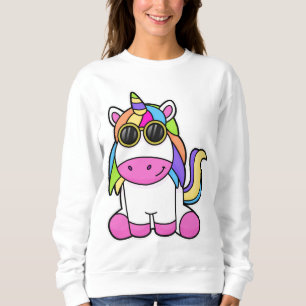 Einhorn mit Sonnenbrille Sweatshirt