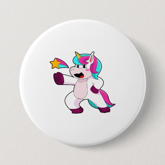 Einhorn mit Star Button (Vorderseite)