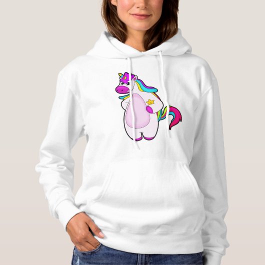 Einhorn mit Star Hoodie (Vorderseite)