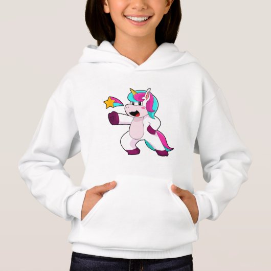 Einhorn mit Star Hoodie (Vorderseite)