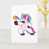 Einhorn mit Star Karte (Gelbe Blume)