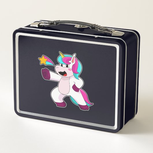 Einhorn mit Star Metall Brotdose (Rückseite)