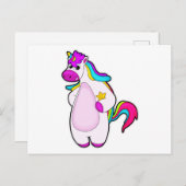 Einhorn mit Star Postkarte (Vorne/Hinten)